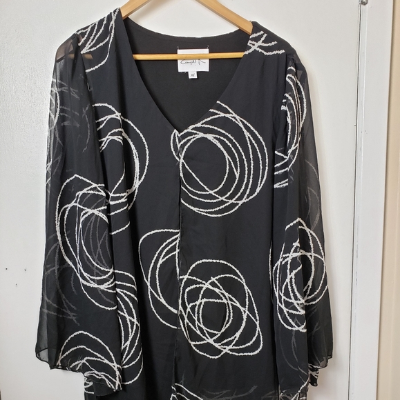 Women's Long Sleeve Dress Top - Picture 1 of 6